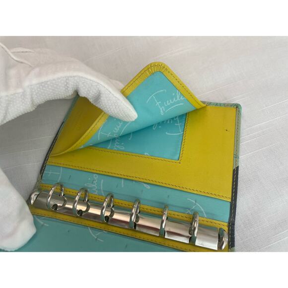 Emilio Pucci Green Floral Leather Agenda/Wallet/Notepad (COA) - Picture 9 of 14